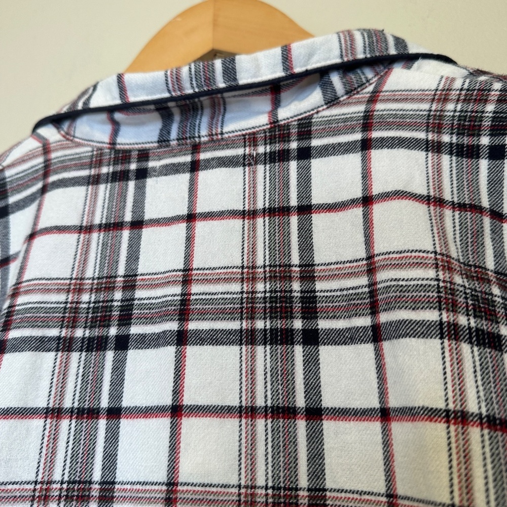 Madewell Plaid Flannel PJ Top Mens Tailored Style Button Up Pocket Sleep Shirt - Picture 7 of 16